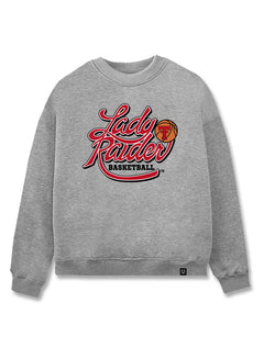 Texas Tech Dark Horse "Lady Raider Velvet" Grey Crew Sweatshirt
