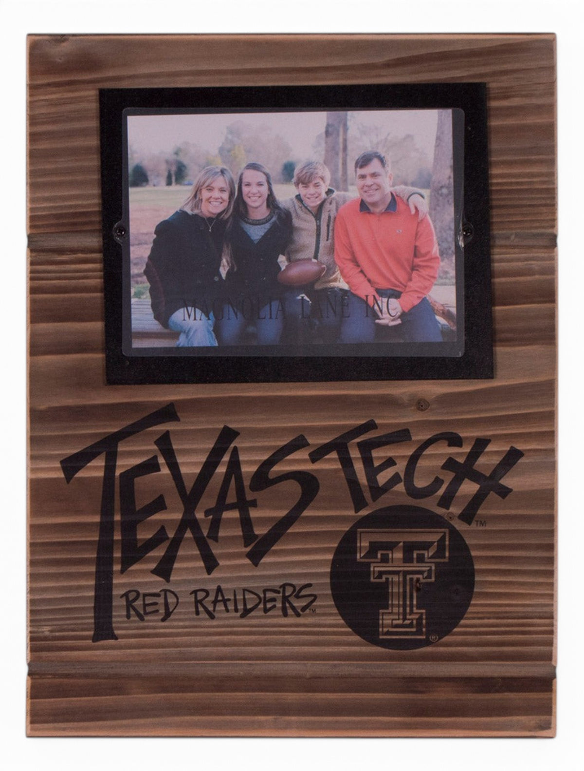 Large Texas Tech Red Raiders Wood Panel Frame – Front view
