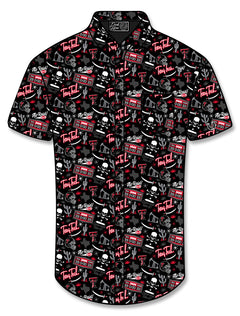 Texas Tech Dark Horse "Leach Era" Black Button Down Camp Shirt