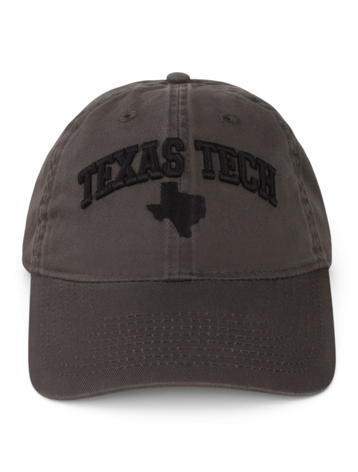 Legacy Texas Tech Arch Over Texas Silhouette Adjustable Cap – Charcoal back view