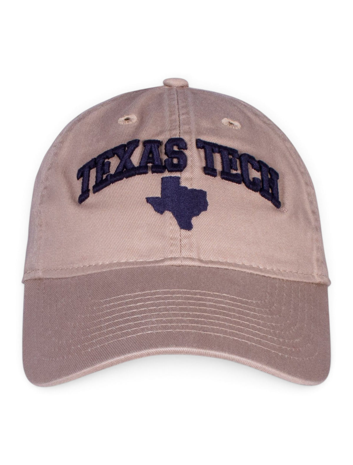 Legacy Texas Tech Arch Over Texas Silhouette Adjustable Cap – Khaki back view
