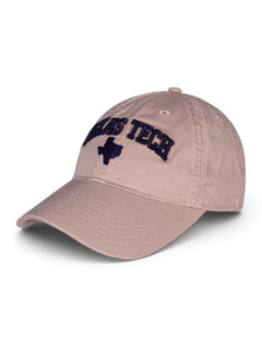 Legacy Texas Tech Arch Over Texas Silhouette Adjustable Cap – Khaki front view