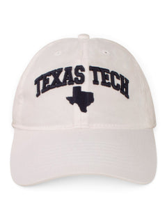 Legacy Texas Tech Arch Over Texas Silhouette Adjustable Cap – White back view