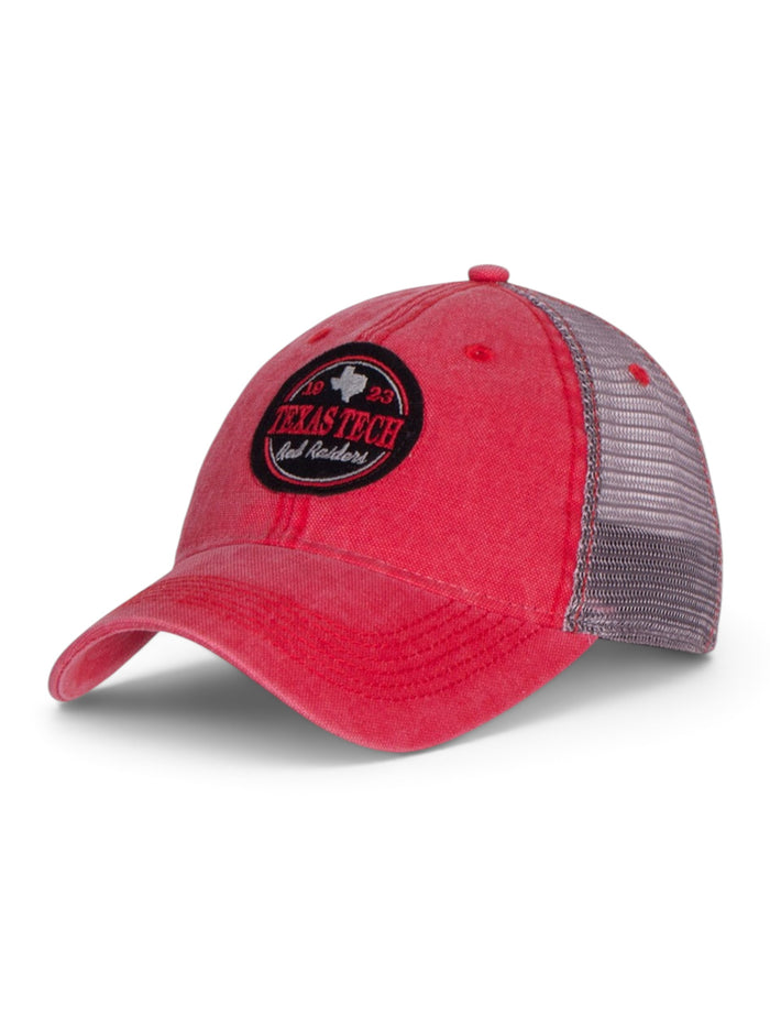 Legacy Texas Tech "Dashboard" Trucker Red Mesh Cap – Front view