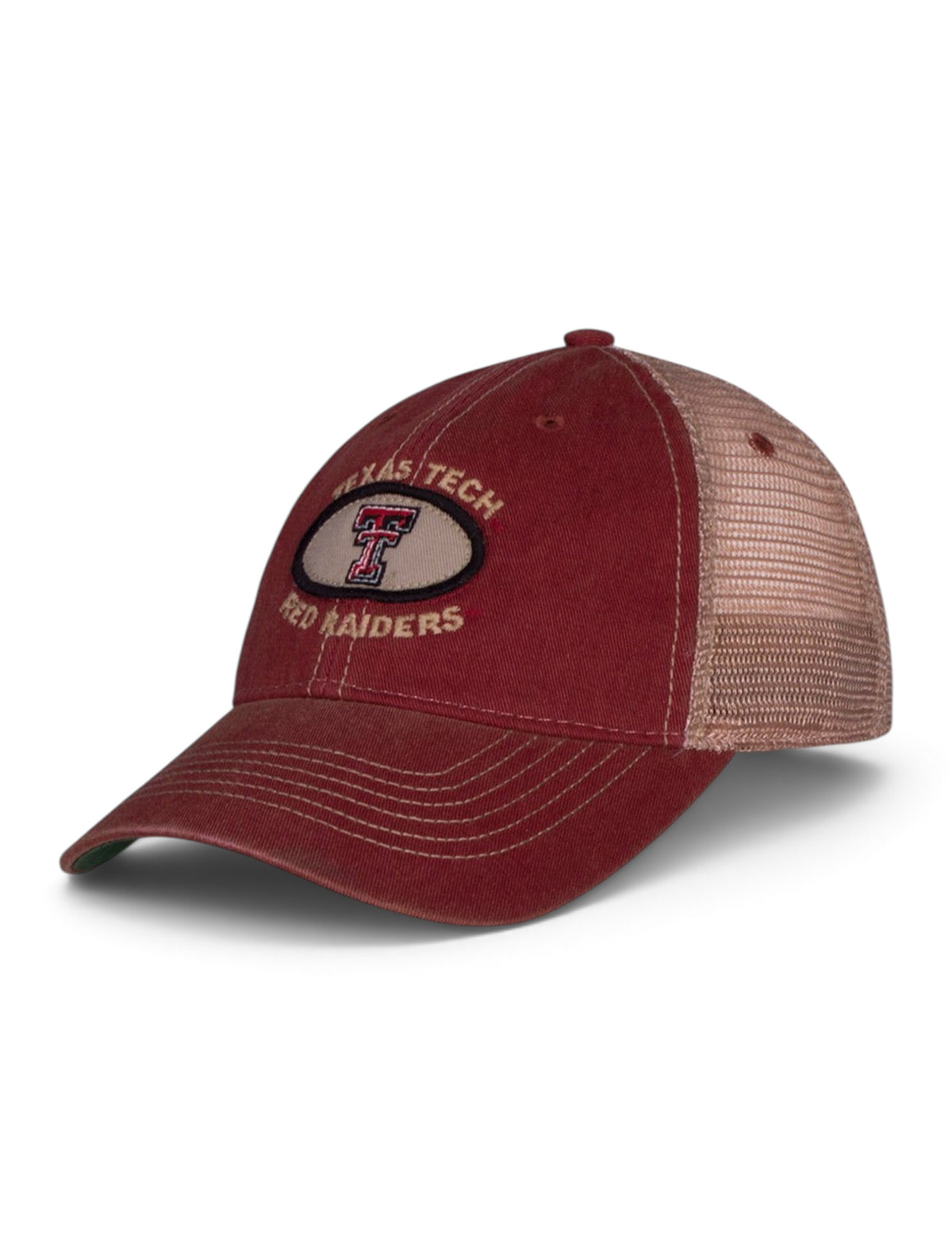 Legacy Texas Tech "Mesh Trucker" Snapback Cap – Brown front view