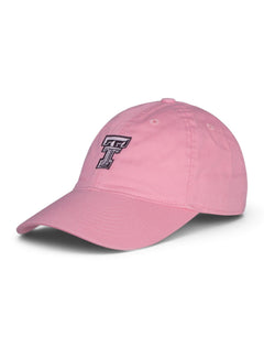 Legacy Texas Tech Mini Double T Women's Adjustable Cap – Pink front view