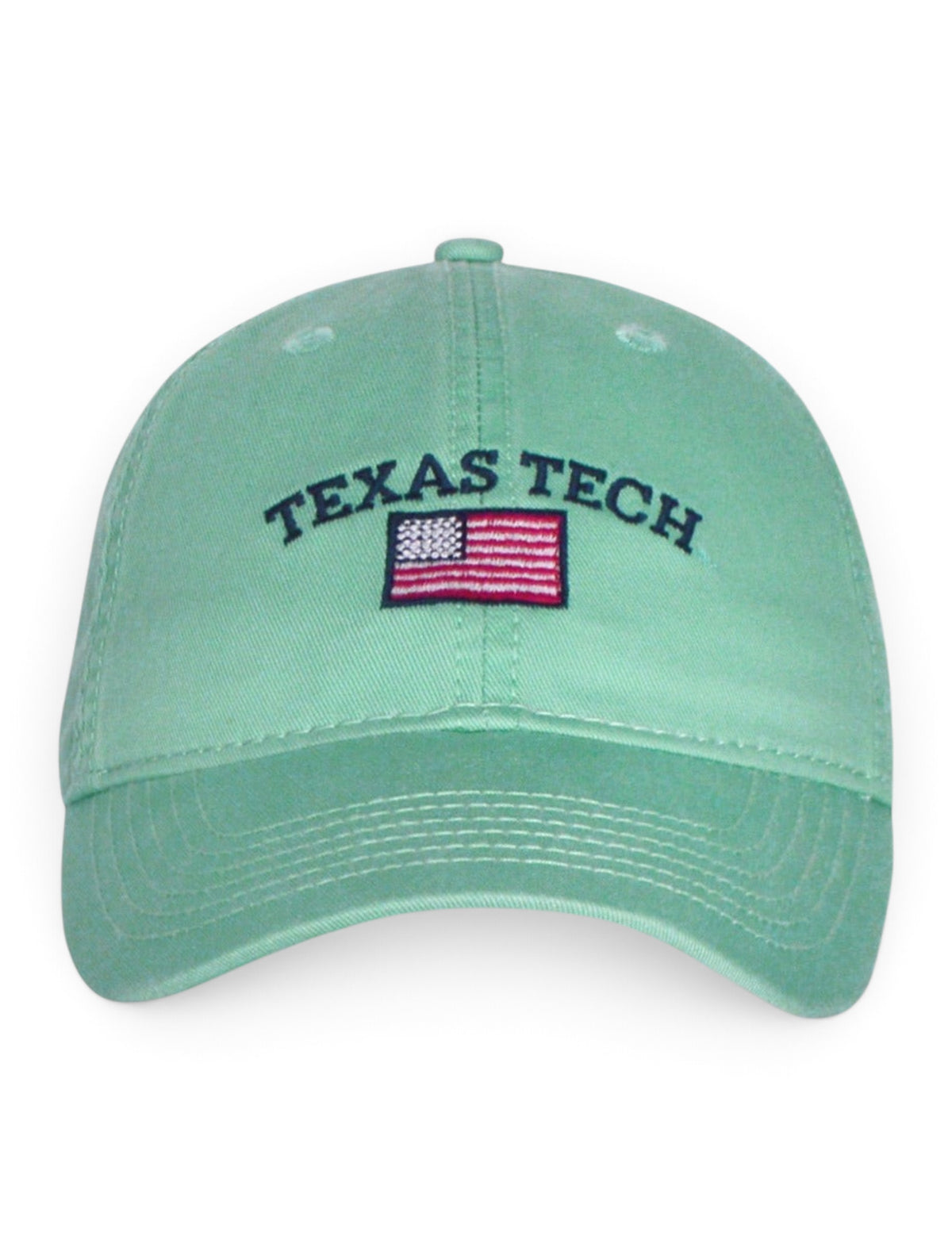Legacy Texas Tech Red Raiders Arch over American Flag Adjustable Cap – Mint back view