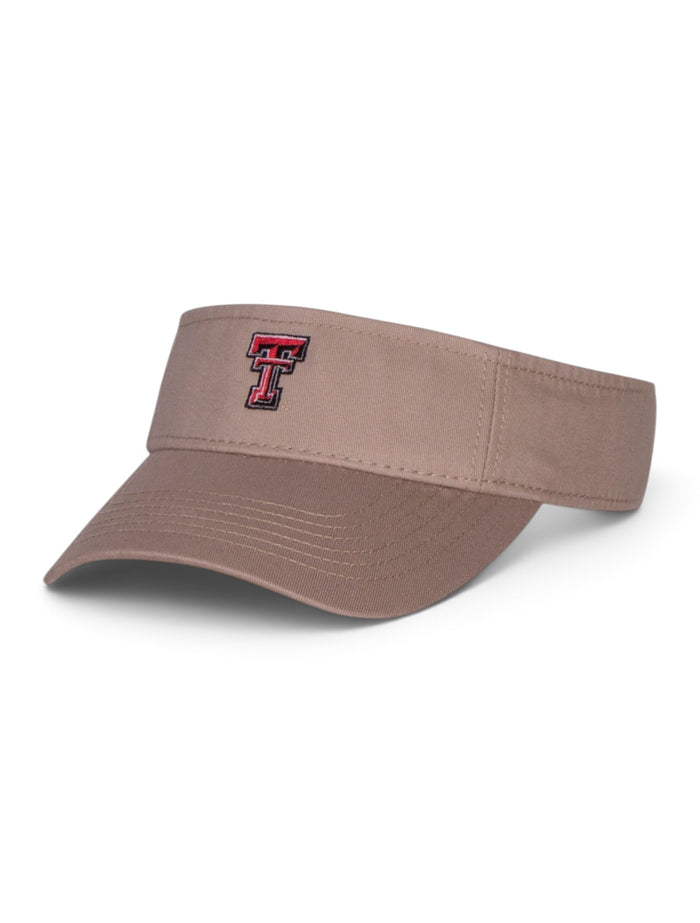 Legacy Texas Tech Red Raiders Double T Khaki Visor – Front view