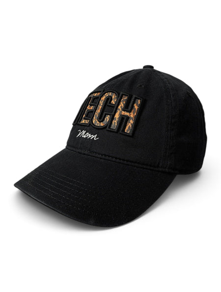 Legacy Texas Tech Red Raiders Double T "Leopard TECH Block Mom Script" Adjustable Cap – Front view