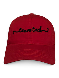 Legacy Texas Tech Red Raiders "Scripted" YOUTH Red Adjustable Cap – Back view