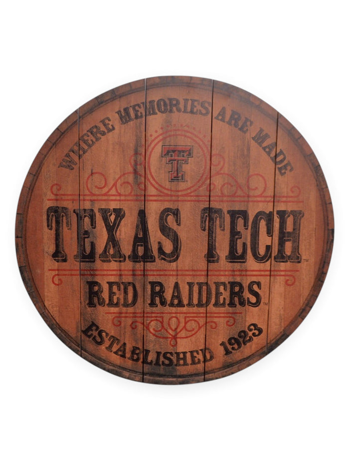 Legacy Texas Tech Red Raiders Texas Tech Barrel Top Wall Mount Decor – Front view