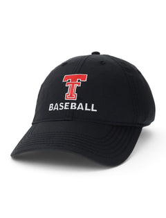Legacy Texas Tech Vault Double T Baseball Cool Fit Adjustable Cap – Black front view