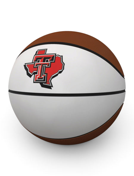 Logo Texas Tech Red Raiders Pride Double T Full Size Autograph Basketball – Front view