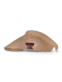 LogoFit Texas Tech Red Raiders "Betty" Straw Clip Visor – Front view