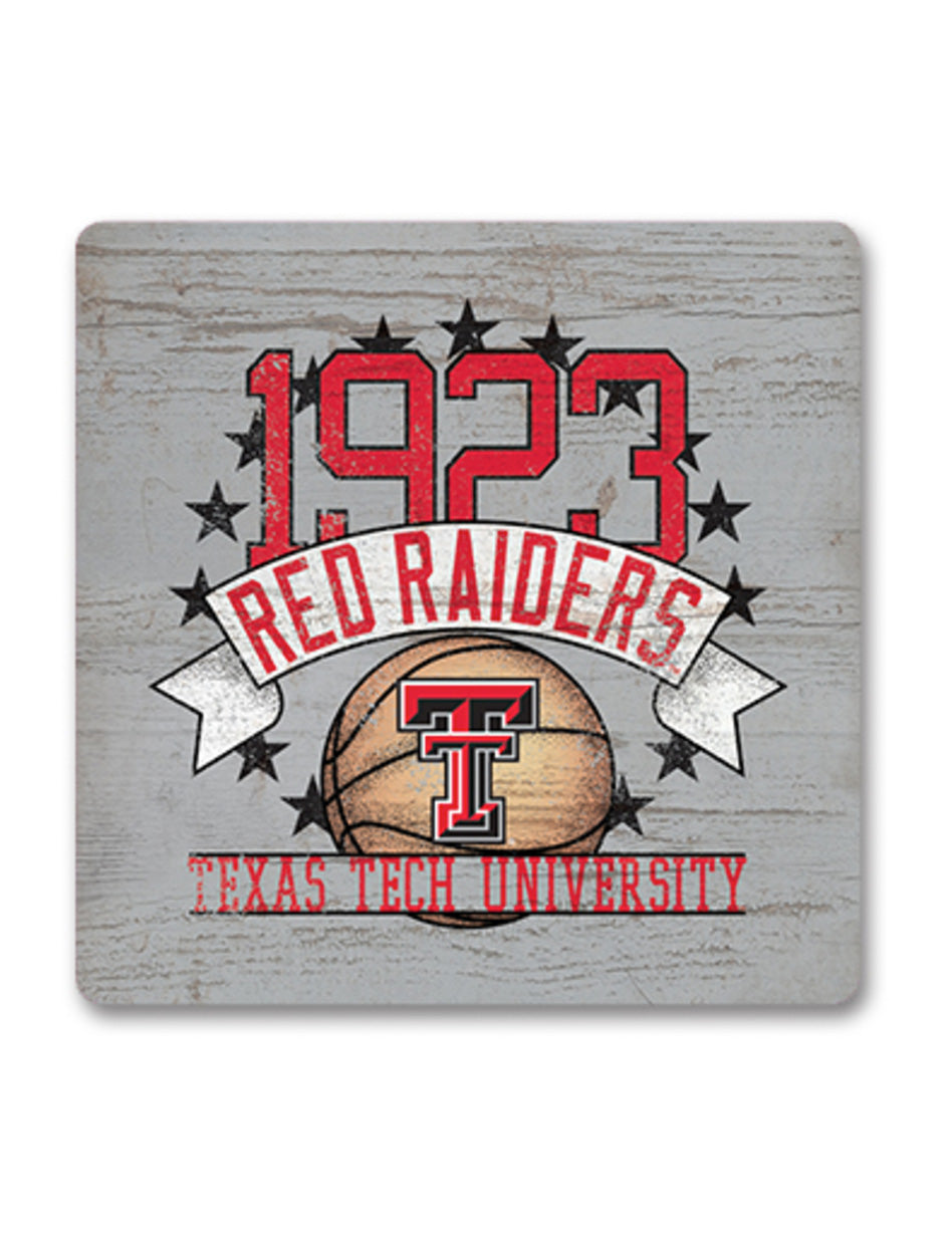 Texas Tech "Free Throw"  Wood Magnet
