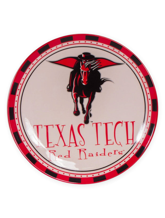 Masked Rider & Texas Tech on White Serving Platter – Front view