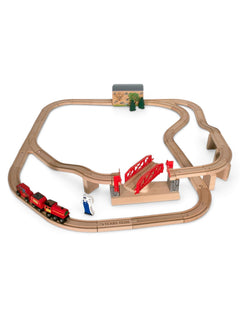 Melissa & Doug Texas Tech Large Swivel Bridge Train Set – Back view