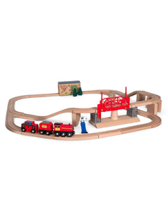 Melissa & Doug Texas Tech Large Swivel Bridge Train Set – Detail