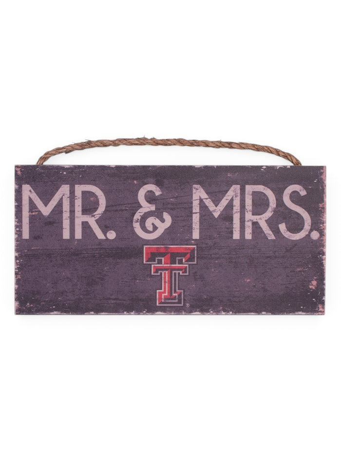 Mr. And Mrs. Double T Sign - Texas Tech – Front view