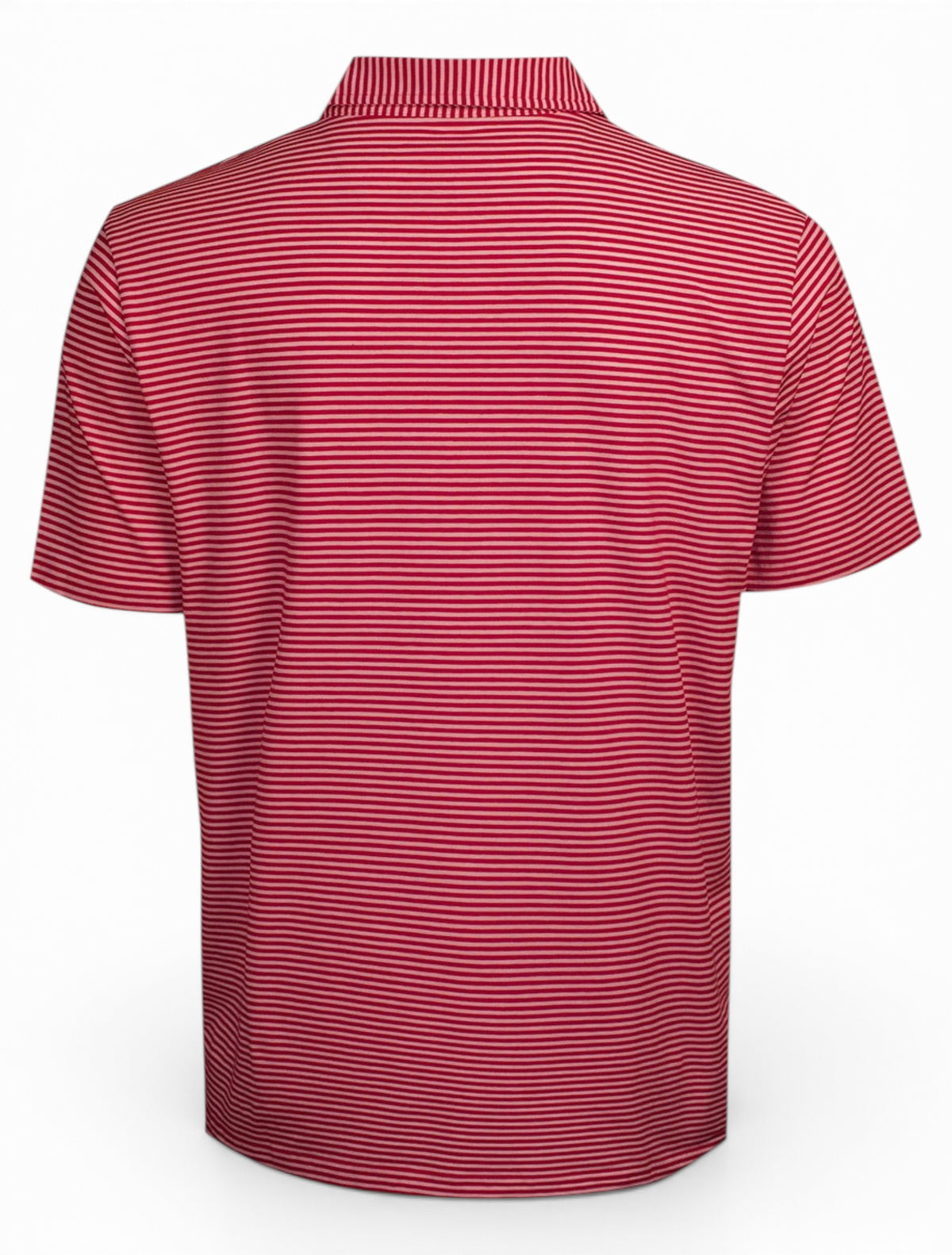 Peter Millar Texas Tech Red Raiders "Major" Mini Double T Pocket Striped Red Polo – Back view