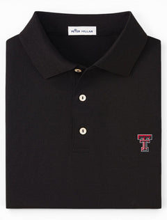 Peter Millar Texas Tech Red Raiders Solid Cotton Mercerized Polo – Front view