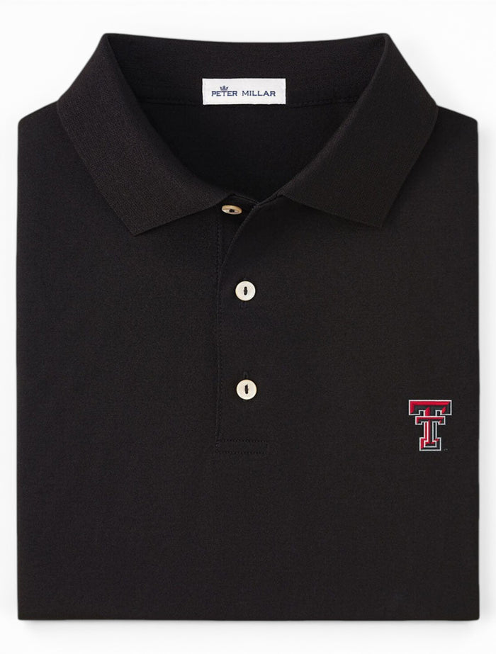 Peter Millar Texas Tech Red Raiders Solid Cotton Mercerized Polo – Front view