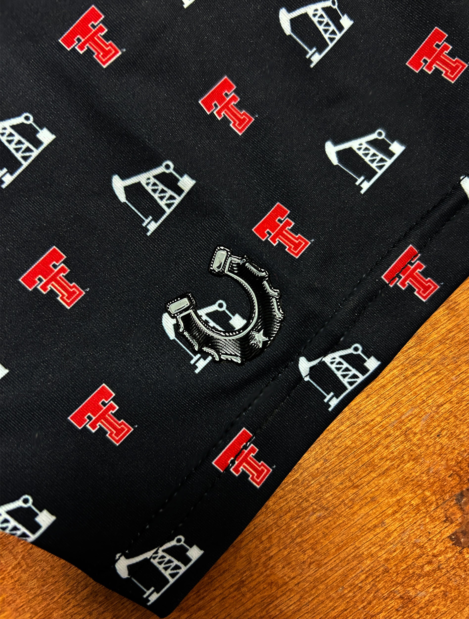 Texas Tech Dark Horse "Pumpjack Mentality" Premium Black Men's Polo
