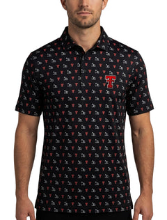 Texas Tech Dark Horse "Pumpjack Mentality" Premium Black Men's Polo