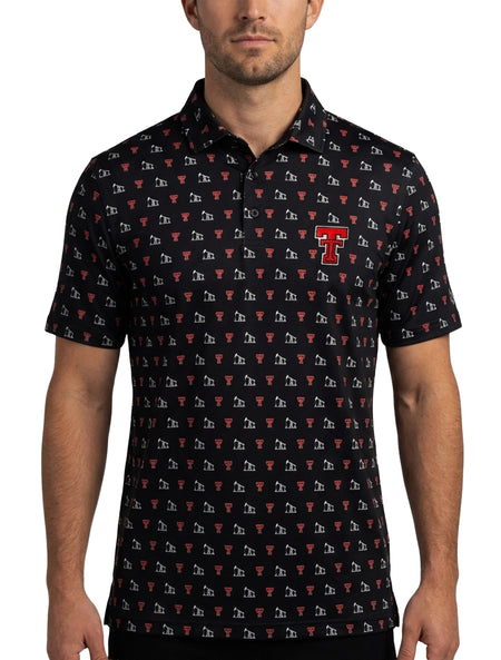Texas Tech Dark Horse "Pumpjack Mentality" Premium Black Men's Polo