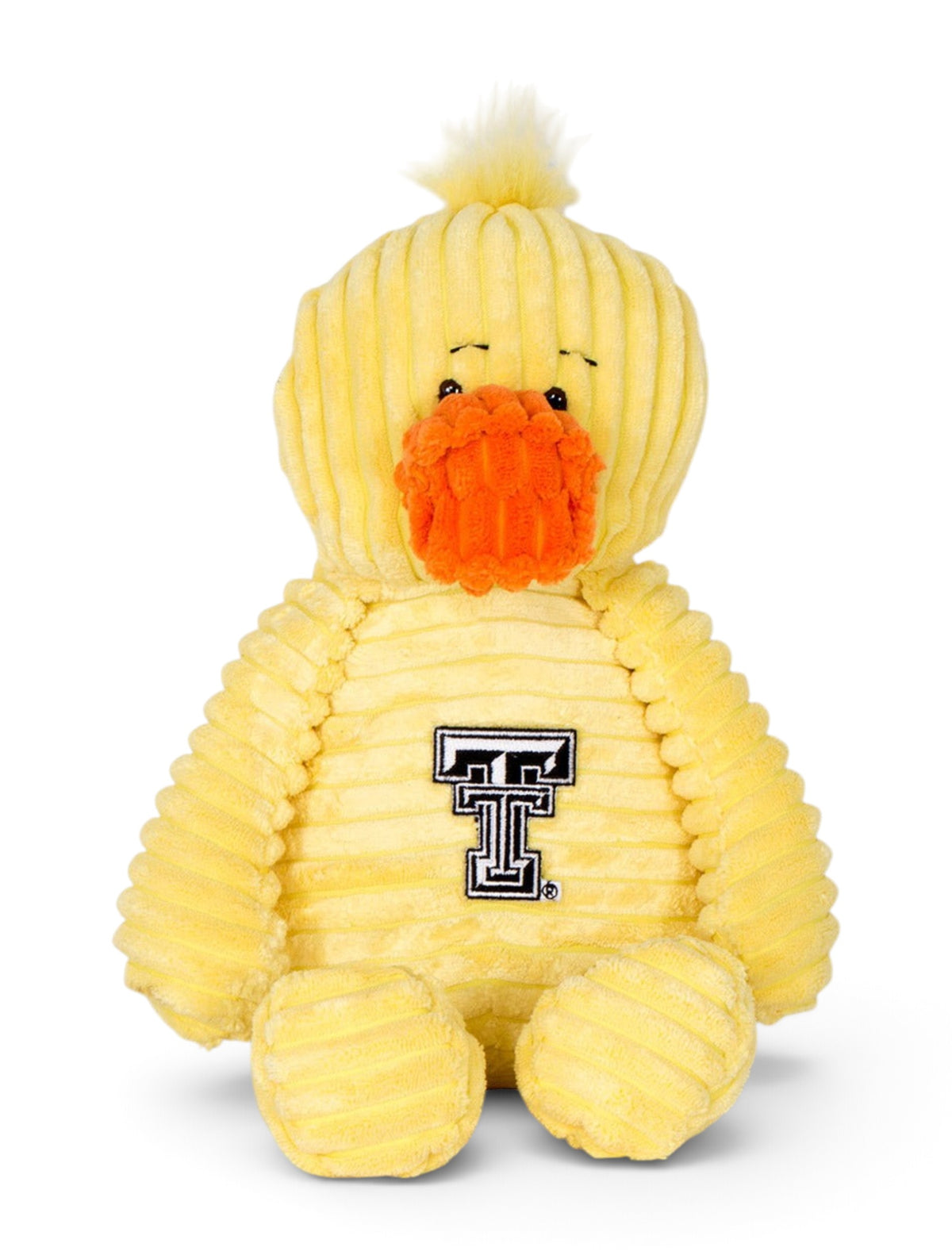 Plush Riblet Yellow Duck with Double T – Front view