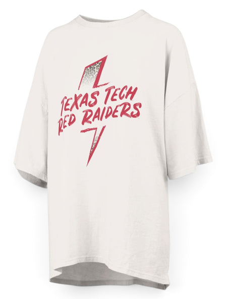 Press Box Texas Tech "Isaac" Oversized Short Sleeve Crew Neck T-shirt – Front view