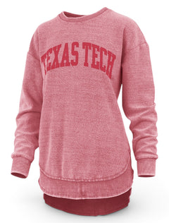 Pressbox Texas Tech Red Raiders "Ponchoville" Crewneck Fleece – Black back view