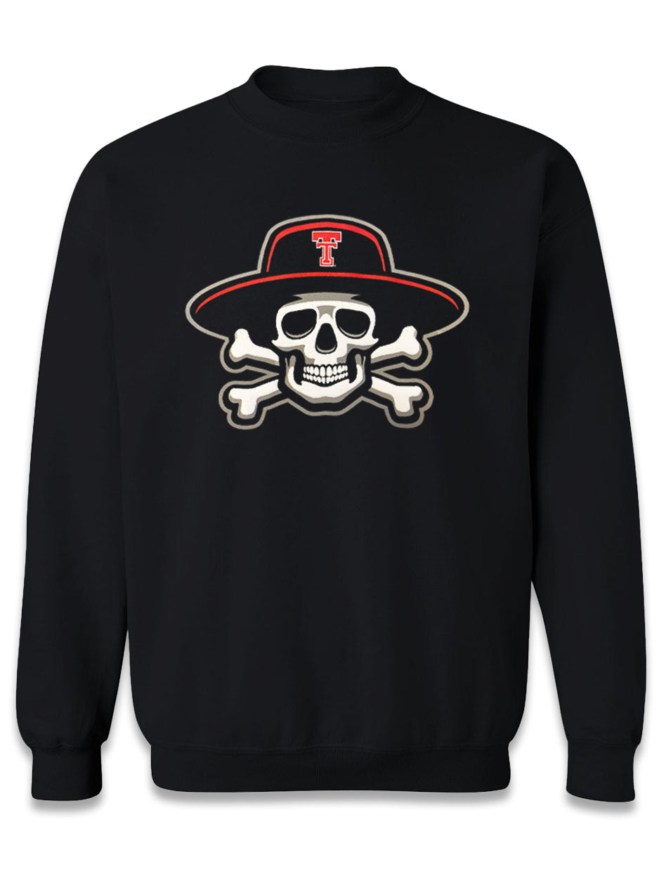 Texas Tech "Skull & Bones" Puff Print Crew Sweatshirt