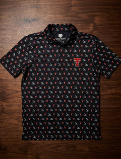 Texas Tech Dark Horse "Pumpjack Mentality" Premium Black Men's Polo