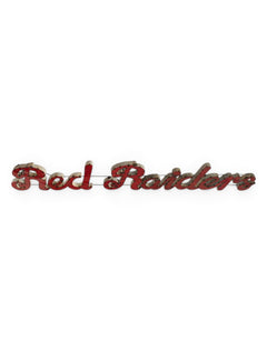 Red Raiders Rustic Metal Sign – Detail