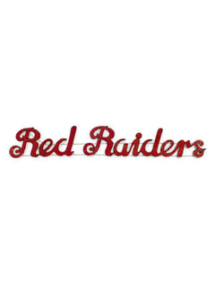 Red Raiders Rustic Metal Sign – Front view