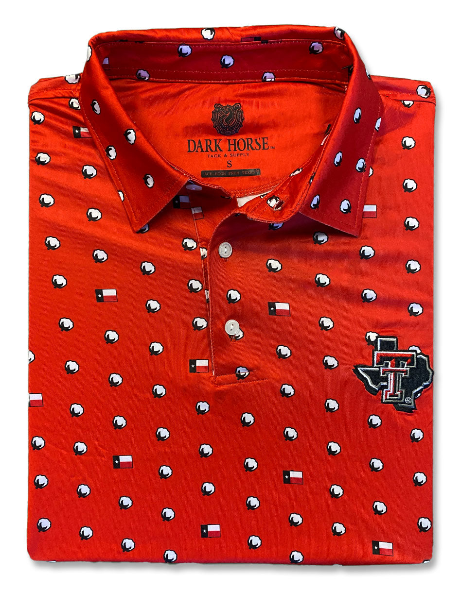 Texas Tech Dark Horse "Repeat Cotton" Premium Red Polo