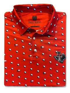 Texas Tech Dark Horse "Repeat Cotton" Premium Red Polo