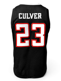 Retro Brand Texas Tech Red Raiders YOUTH Jarrett Culver #23 Tackle Twill Jersey – Back view