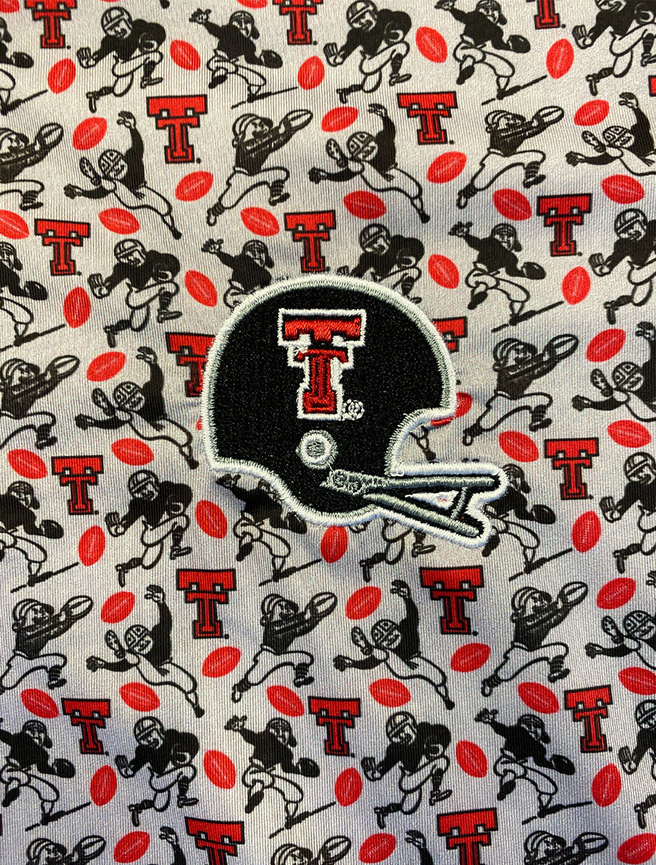 YOUTH Texas Tech Dark Horse "Retro Player" Grey Polo