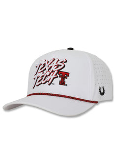 Texas Tech Dark Horse "Retro Splash" White Sport Snapback Cap