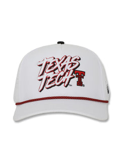 Texas Tech Dark Horse "Retro Splash" White Sport Snapback Cap
