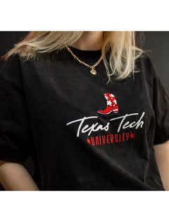 Dark Horse Texas Tech "Rockin Boot" Heavyweight Washed T-Shirt