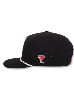 Texas Tech Dark Horse "Raider Red Golf" Black Sport Snapback Cap