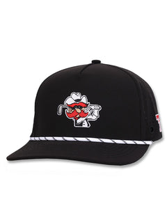 Texas Tech Dark Horse "Raider Red Golf" Black Sport Snapback Cap