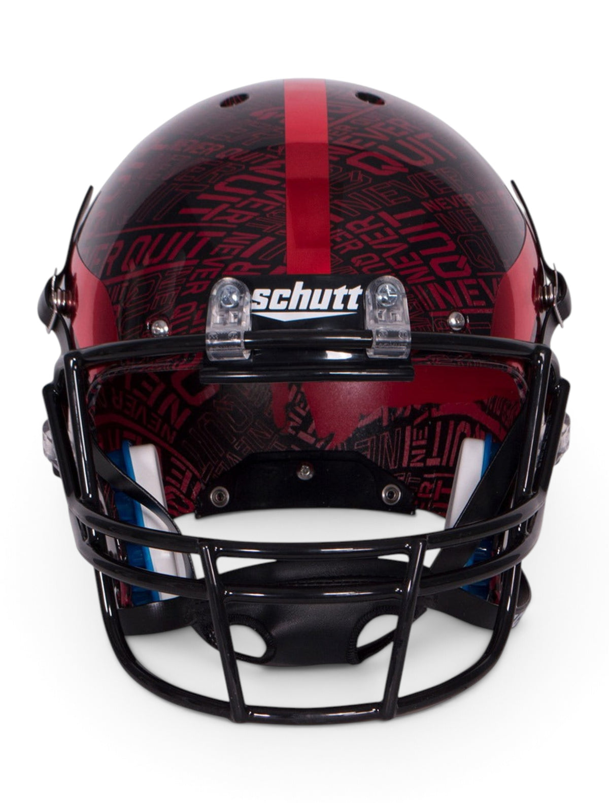 Schutt Texas Tech Lone Survivor/ Never Quit Red and Black Replica Helmet – Detail