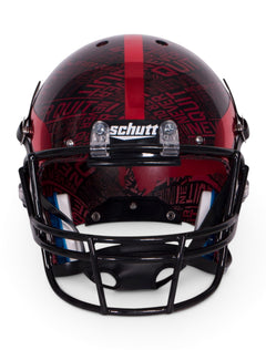 Schutt Texas Tech Lone Survivor/ Never Quit Red and Black Replica Helmet – Detail