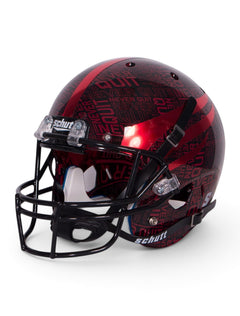 Schutt Texas Tech Lone Survivor/ Never Quit Red and Black Replica Helmet – Front view