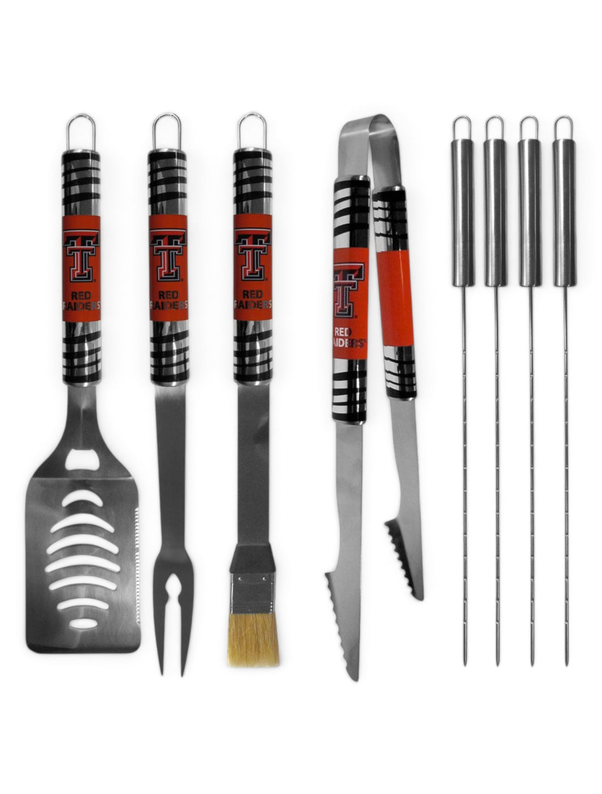 Set of BBQ Tools in Metal Carrying Case - Texas Tech – Detail