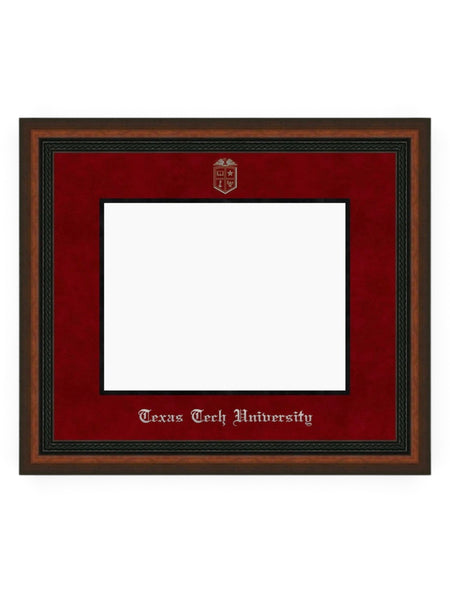 Silver Embossed Mahogany Rope Red Suede Diploma Frame T2 – Front view